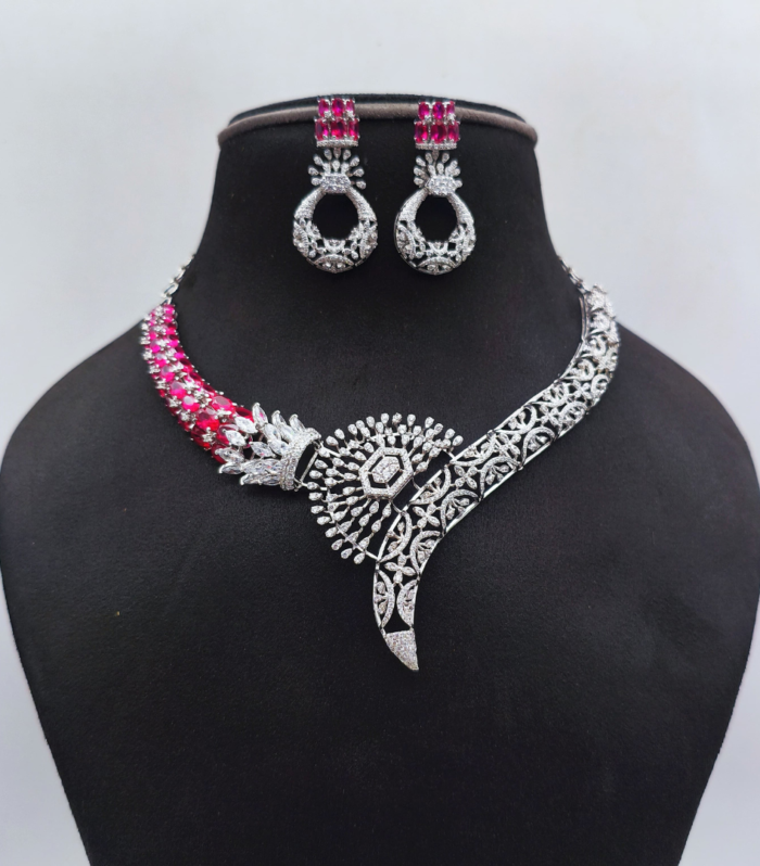 925 Sterling Silver Crystal Jewellery Sets-1